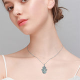 Hamsa Hand of Fatima Tree of Life Necklace for Women 925 Sterling Silver Pendant Necklace Jewelry Gifts