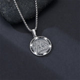 Sterling Silver AA Sobriety Alcoholics Anonymous  Pendant Necklace for Men