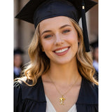 Initial  Graduation 14K Gold Plated Inspiring Grad Pendant Necklace Graduations Jewelry Gifts