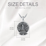 Sterling Silver Eagle SPQR Pendant Necklace for Men