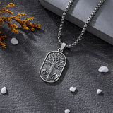 Sterling Silver Memento Mori Tree of Life Anubis Pendant Viking Amulet   Protection Pendant Necklace Egyptian Jewelry Christmas Birthday Gifts