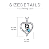 Nurse Gifts Sterling Silver Caduceus & Stethoscope Birthstone Necklace for Women Doctor Jewelry Graduation Gifts
