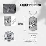 Sterling Silver Dog Tag Baseball Basketball Softball Soccer Pendant Necklace for Men