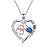 10K 14K 18K Gold Heart Birthstone Personalized Engraved Stethoscope Pendant Necklace