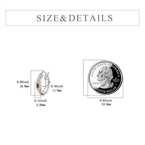 Sterling Silver Sunflower Hoop Earrings