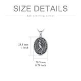Sterling Silver Baseball Soccer Hockey Football Basketball Taekwondo Tennis Golf Runner Pendant Necklace