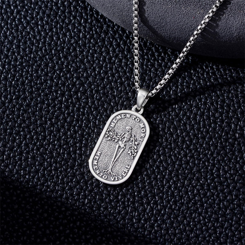 Sterling Silver Memento Mori Tree of Life Anubis Pendant Viking Amulet   Protection Pendant Necklace Egyptian Jewelry Christmas Birthday Gifts