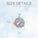 Sterling Silver Crystal Dragonfly Pendant Necklace