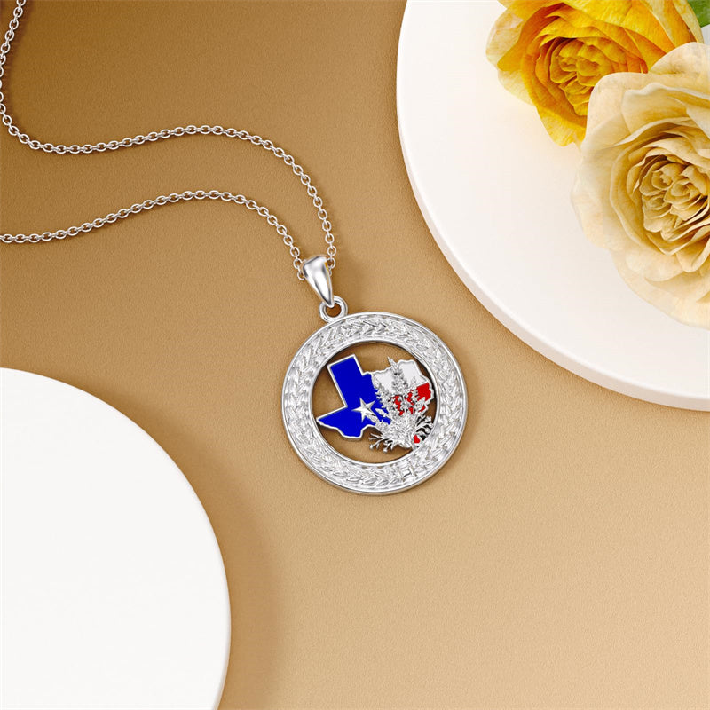 Sterling Silver Jamaica America Texas Africa Map Pendant Necklace Country Map Chain Jewelry Gifts