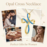 14K Gold Plated Faith Cross Pendant Necklace Religious Gifts for Women