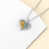 Sterling Silver Heart Bee Dragonfly Butterfly Hummingbird Sunflower Animal Pendant Necklace  Gifts for Christmas