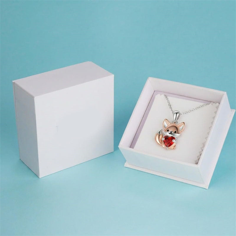 Sterling Silver 12 Month Birthstones Hedgehog Pug Fox Otter Pendant Necklace Gifts for  Birthday, Christmas, Graduation
