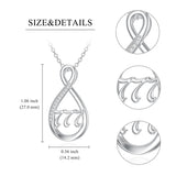 Sterling Silver 111 222 333 444 555 777 888 999 Infinity Angel Number Pendant Necklace
