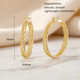 14K Gold Plated  Lightweight Hoop Earring for Women