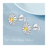 Daisy Stud Earrings 925 Sterling Silver Daisy Flower Earrings Daisy Gift for Women