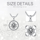 Sterling Silver Peace Sign Coexist Peace Symbol Pirate Tree of Life Thor's Hammer Wolf Raven Viking Series Necklace