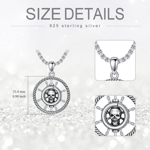 Sterling Silver Peace Sign Coexist Peace Symbol Pirate Tree of Life Thor's Hammer Wolf Raven Viking Series Necklace