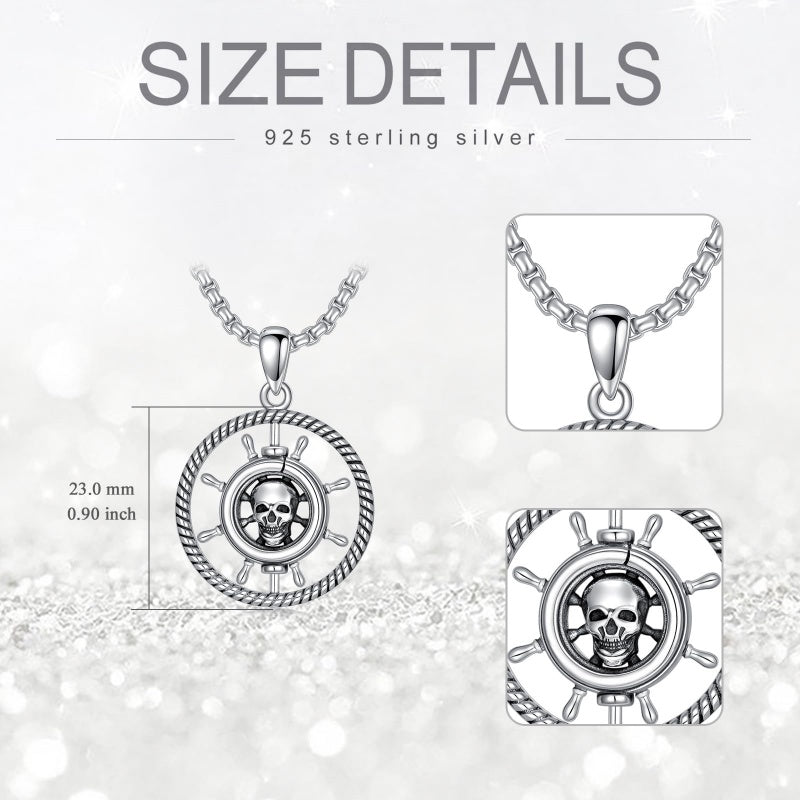 Sterling Silver Peace Sign Coexist Peace Symbol Pirate Tree of Life Thor's Hammer Wolf Raven Viking Series Necklace