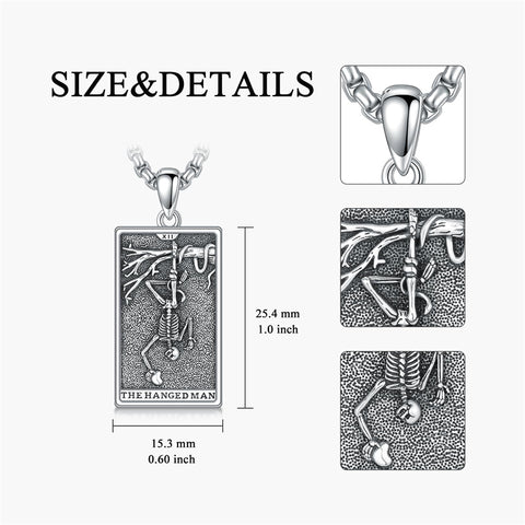 Sterling Silve Sun Moon Star Strength Lovers Death Devil Fool Tarot Card Pendant Necklace