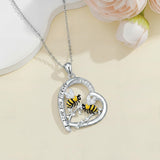 Sterling Silver Mother Daughter Squirrel Monkey Butterfly Bee Owl Necklace Engraved I Love You Forever