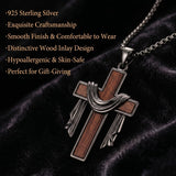 Sterling Silver Cross Pendant Necklace Christian Religious Jewelry Gifts for Anniversary
