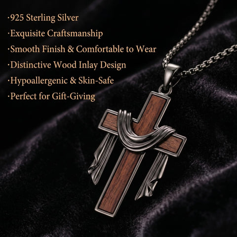 Sterling Silver Cross Pendant Necklace Christian Religious Jewelry Gifts for Anniversary