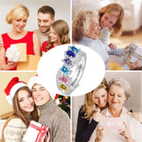 Copper Sterling Silver Personalized 1-6 Simulated Birthstones  Infinity Family Ring for Women