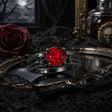 Sterling Silver 10K 14K 18K Gold Personalized Gothic Skull Ring Exquisite Spooky Jewelry for Halloween Lovers