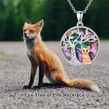 Sterling Silver Abalone Shell Tree of Life Lion Wolf Cat Dog Pendant Necklace
