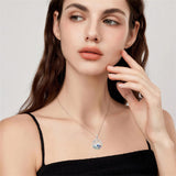 Sterling Silver Mustard Seed Black Cat Hummingbird Cross and Mountain Mountain Turquoise Sun and Moon Pendant Necklace