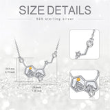 Mountain Necklace 925 Sterling Silver Mustard Seed Necklace Serotonin Pendant Happiness Hormone Serotonin Molecule
