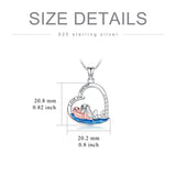 Sterling Silver Raccoon Dolphin Sea Otter Wolf Sloth Mother Daughter Pendant Necklace
