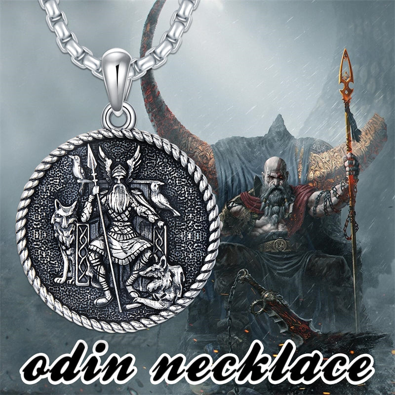 Sterling Silver Amulet Medal Viking Tree of Life Athena Lion Star of David Nefertiti Odin Raphael Pendant Necklace