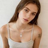 Sterling Silver Key Padlock Heart Key Lock Pendant Love Necklace Jewelry for Women Valentine's Day Birthday Gift