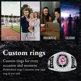 Sterling Silver Custom Engraved High School College Class Ring
