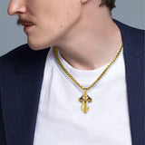 14K Gold Plated  Cross Necklace Religious Amulets Jewelry Gifts