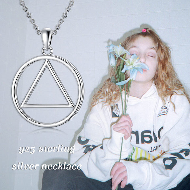 Sobriety Gift シルバー AA シンボル アルコール依存症 アノニマス