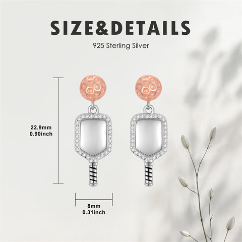 Sterling SilverHockeyBasketball Softball Football Volleyball Pickleball Soccer Baseball Tennis Stud Sport Earrings