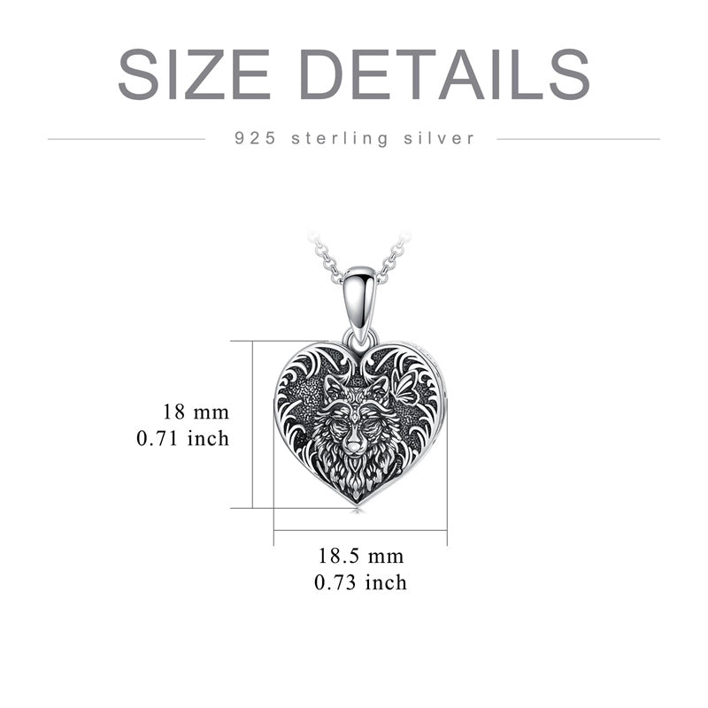 Sterling Silver Heart Rabbit Dog Cat Butterfly Dragonfly Hummingbird Wolf Urn Necklace for Ashes