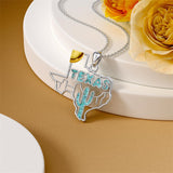 Sterling Silver Jamaica America Texas Africa Map Pendant Necklace Country Map Chain Jewelry Gifts