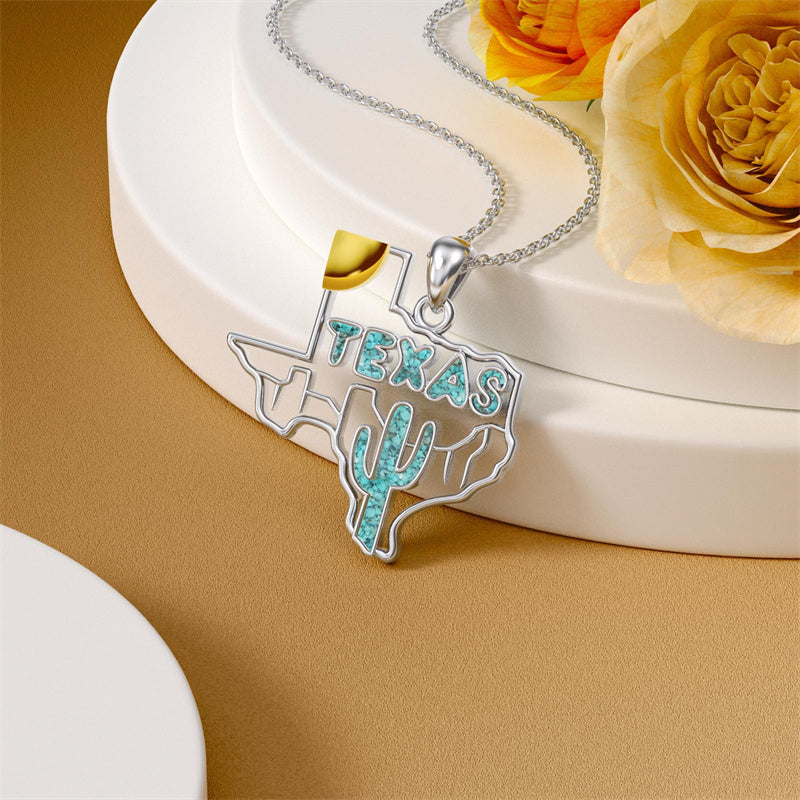 Sterling Silver Jamaica America Texas Africa Map Pendant Necklace Country Map Chain Jewelry Gifts