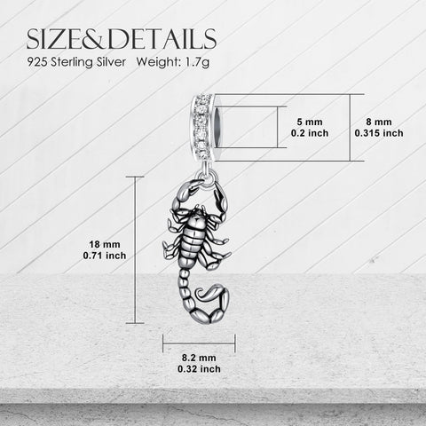 Sterling Silver Lion Red Panda Fox Bear Capybara Charm Beads Christmas Birthday Gift