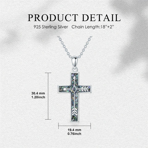 Sterling Silver Cross Pendant Necklace for Women Southwestern Cross Jewelry Gifts