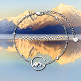 Mountain Bracelets  Gifts 925 Sterling Silver HuggingJewelry for Women Sister
