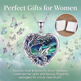 Sterling Silver Tree of Life Heart Shaped Horse Cat Dragonfly Butterfly Hummingbird Pendant Necklace
