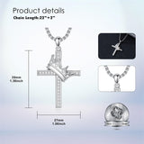 Sterling Silver Cross Christian Pendant Necklace