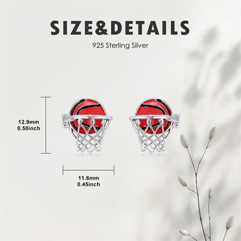 Sterling SilverHockeyBasketball Softball Football Volleyball Pickleball Soccer Baseball Tennis Stud Sport Earrings