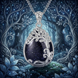 14K Gold Plated Teardrop Tree of Life Necklace for Women
