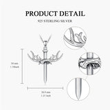 Sterling Silver Wooden Cross Pendant Necklace