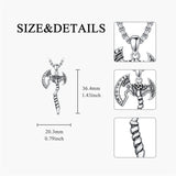 Sterling Silver Viking Axe Pendant Necklace for Men
